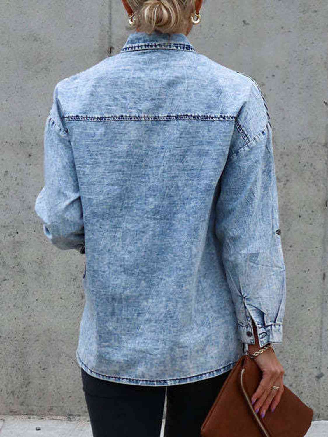 Acid wash Denim Shirt