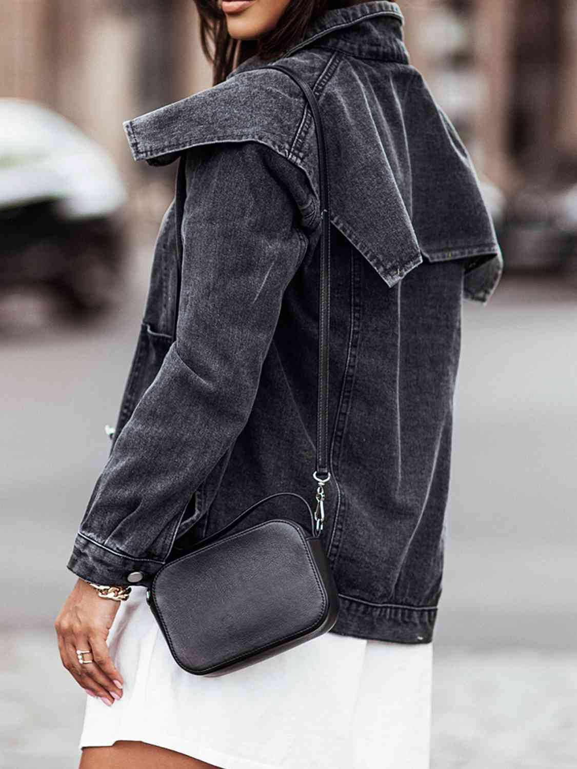 Collared Neck Denim Jacket