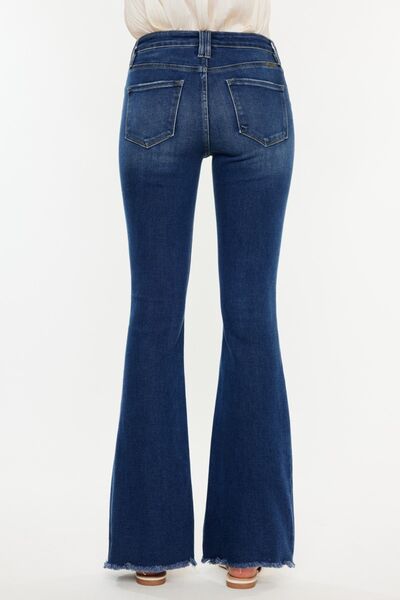 Raw Hem Flare Jeans