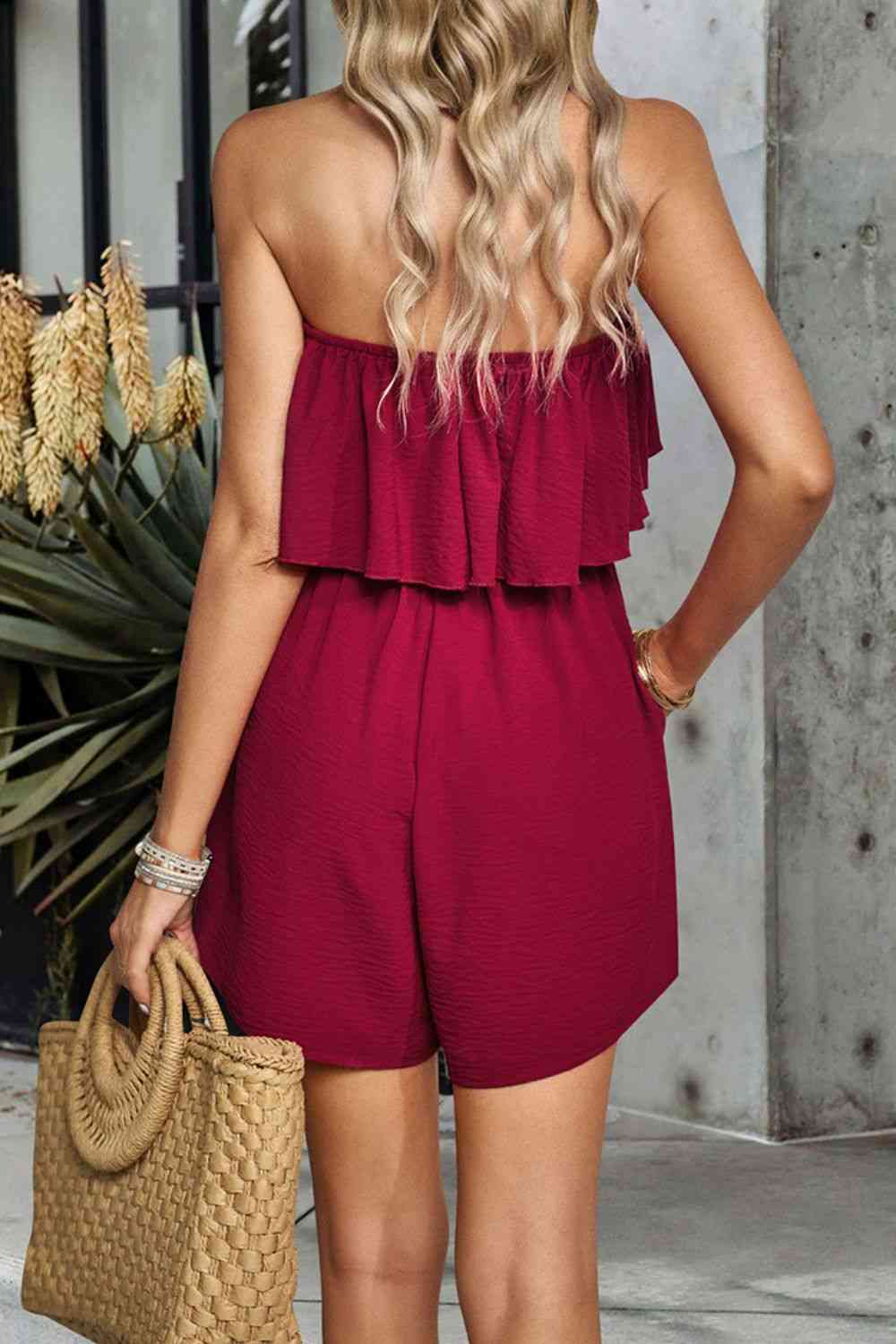 Layered Strapless Romper