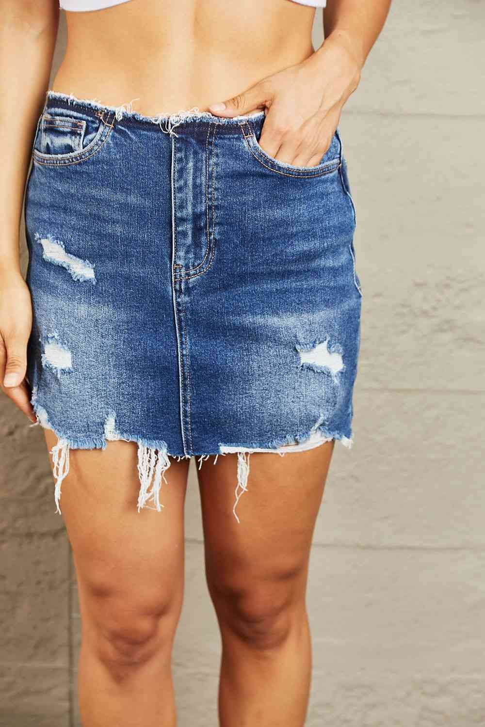 Dark Denim Mini Skirt