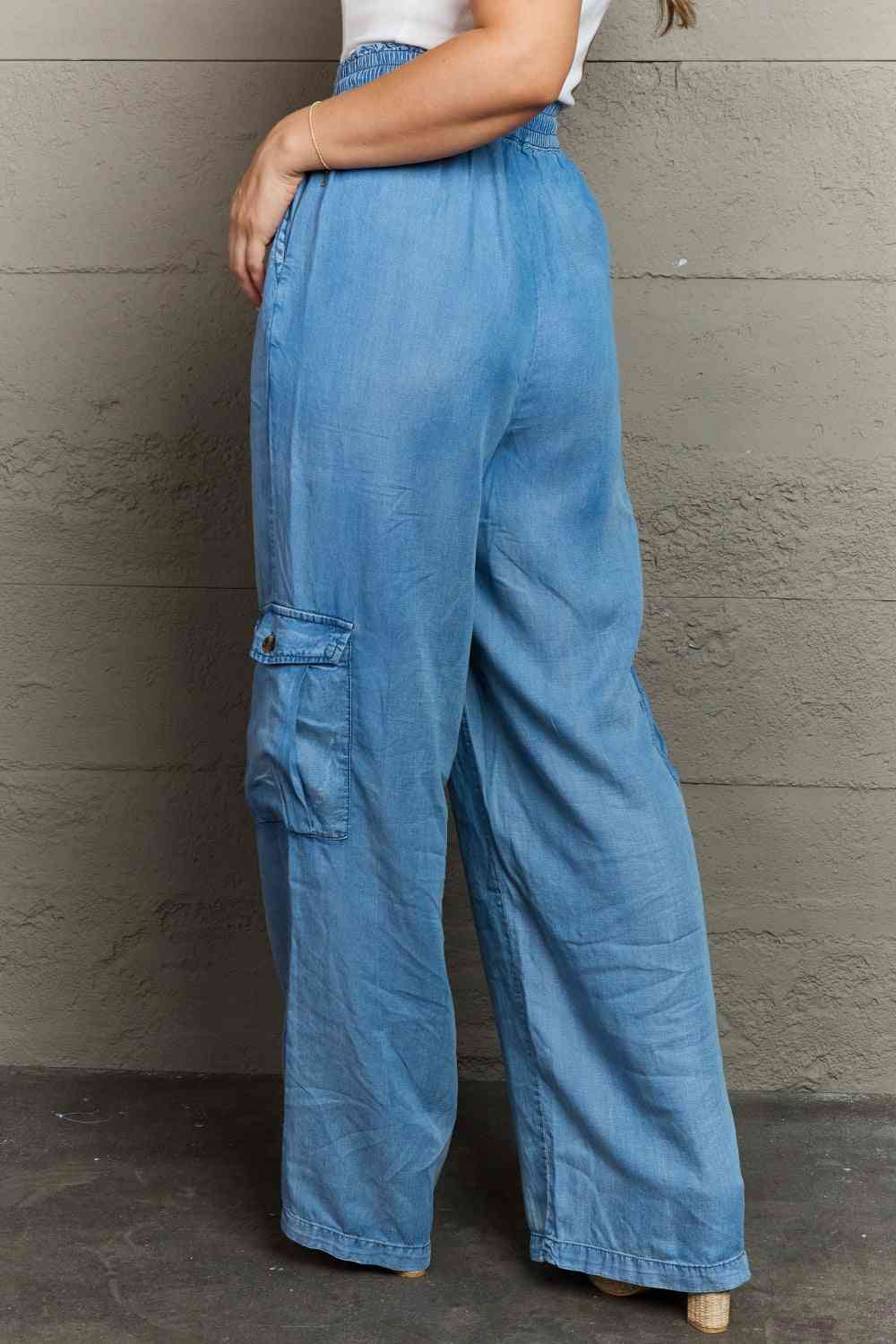 Denim Cargo Pants